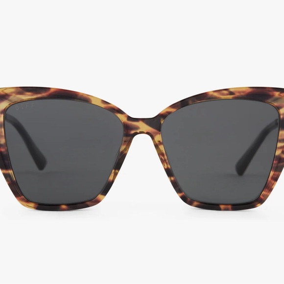 Diff Sunglasses BECKY IV Himalayan Tortoise Grey POLARIZED NWT MSRP $162 - Picture 7 of 7